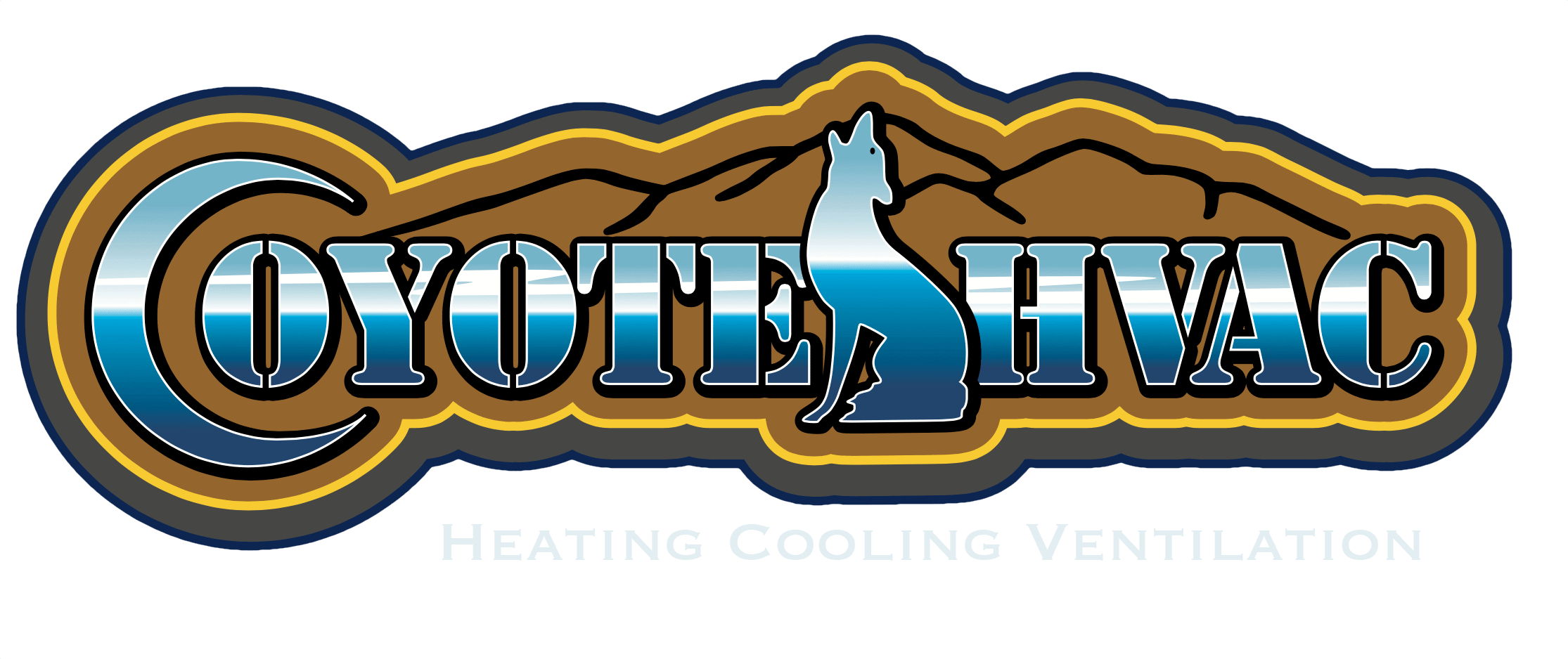 Coyote HVAC Heating Cooling Ventilation Logo